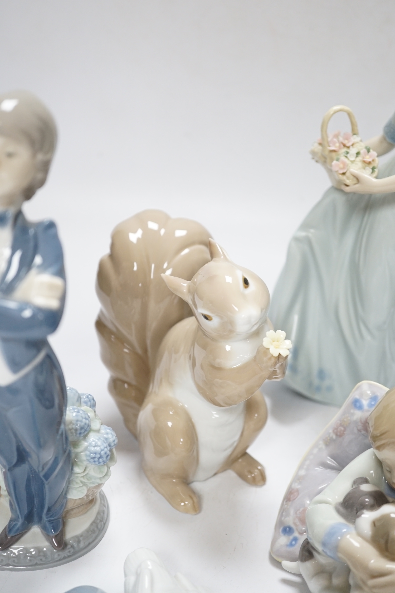 Six Lladro figure groups, Treasures of The Earth, Spring Enchantment, Sweet Dreams, Would You Be Mine, Let’s Make Up and Duckling, all boxed (6)